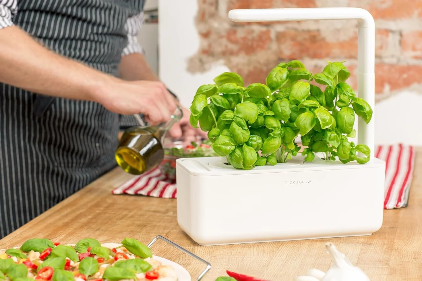 Click and Grow Growbox, Smart Garden, einfacher als Hydroponisches anzuchtsystem, Indoor Garten, kräutergarten, Indoor gewächshaus mit 3 Plant pods dabei, Weiß