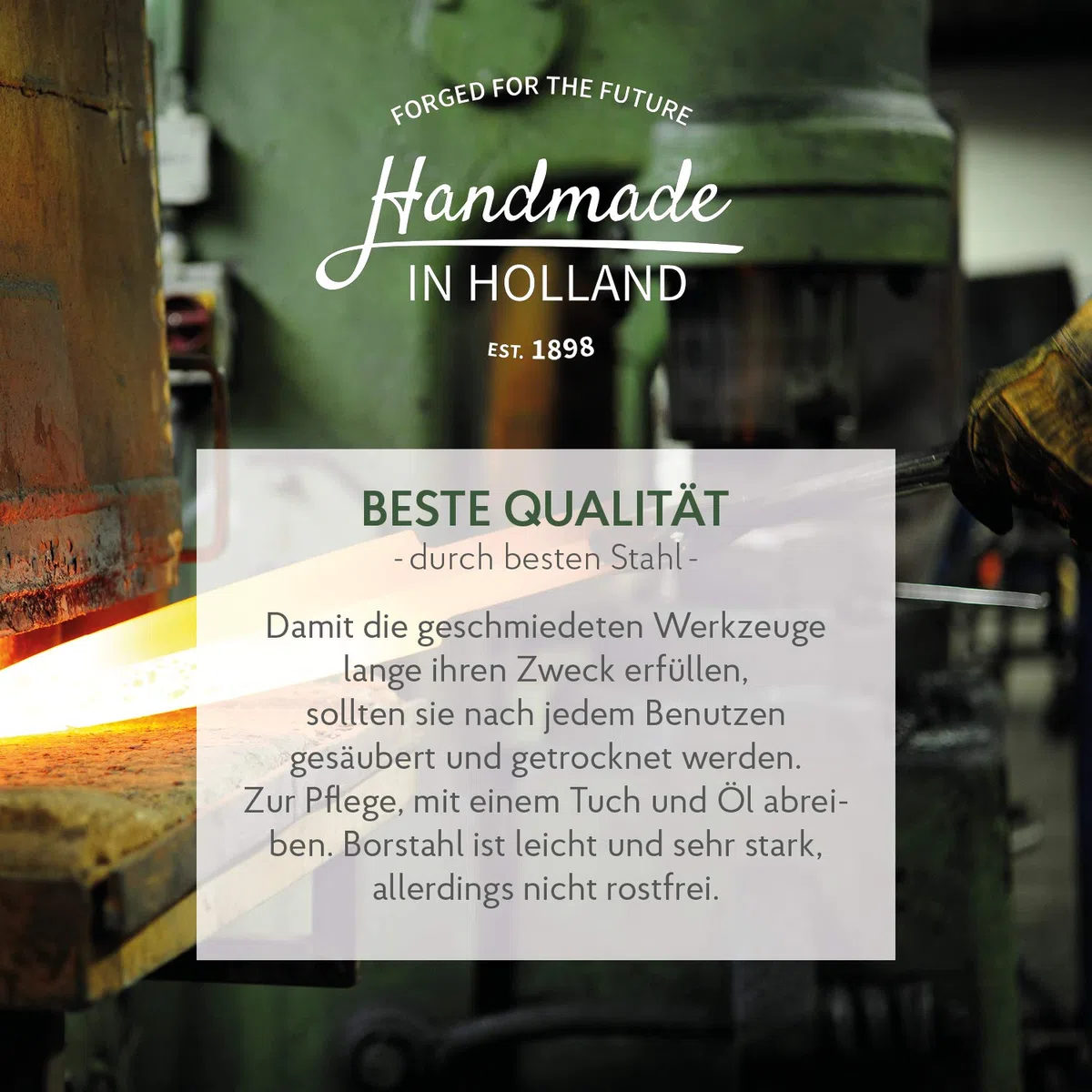 DeWit Hand-Kultivator 31 cm I Profi Grubber aus Borstahl mit 3 Zinken I Premium Garten-Zubehör zum Boden auflockern I Handgemachtes Gartenwerkzeug in Bester Qualität I Garden Tools – Made in Holland