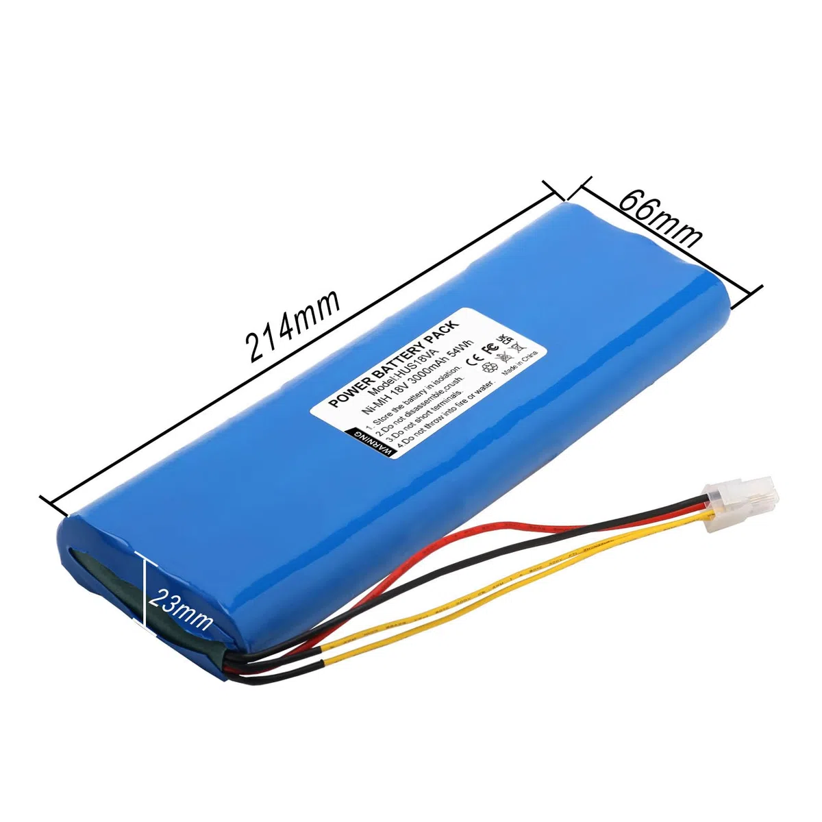 18V 3000mAh NI-MH Ersatzakku kompatibel mit Husqvarna Automower 220AC, 230ACX, 210C, 260ACX, G2, Solar Hybrid Mähroboter – 54Wh Rasenmäher Akku