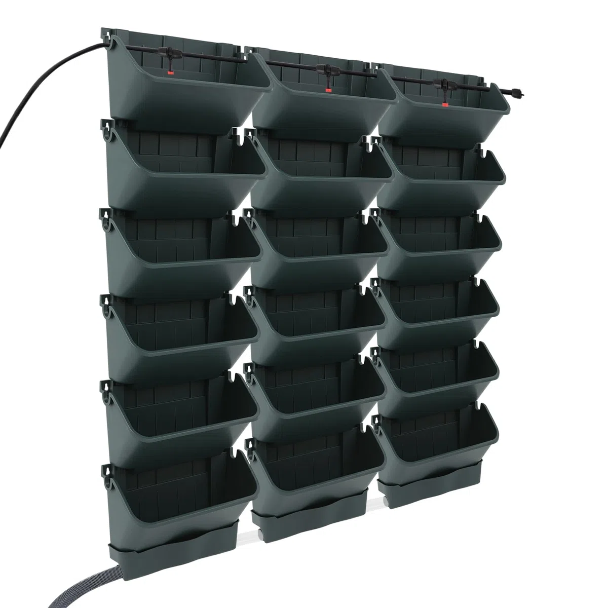 Hängende vertikale Wand Pflanze mit Automatischem Bewässerungssystem, Platzsparende Pflanzenwand Vertikaler Garten Pflanzenwand Blumentopf Set für Hof Garten Balkon Home Decoration (Grün)
