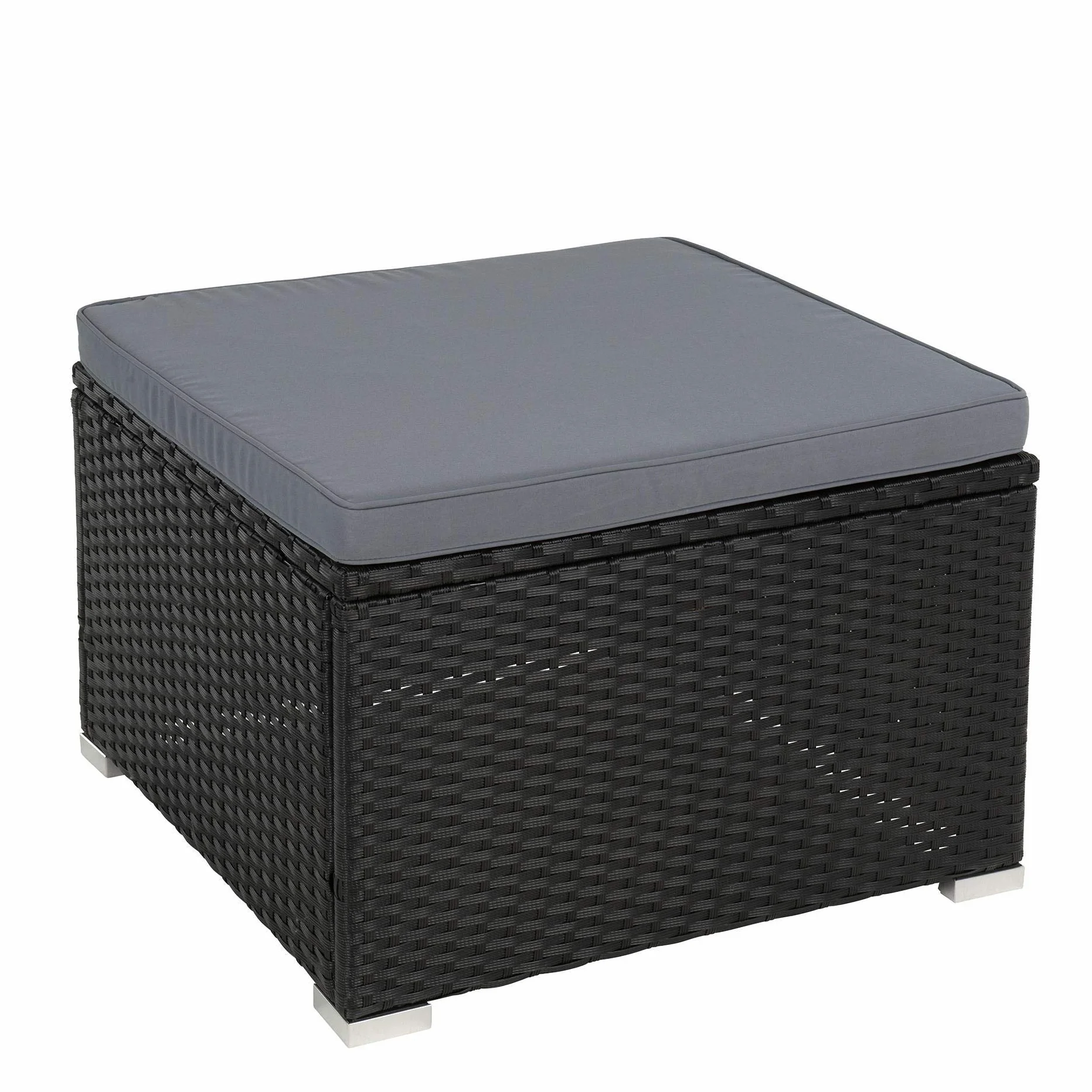 ESTEXO Rattan Lounge Sitzgruppe Polyrattan Gartenmöbel Set Couch 3-Sitzer Rattanmöbel Sofa Set Essgruppe Gartenset Balkon-Set (Schwarz)