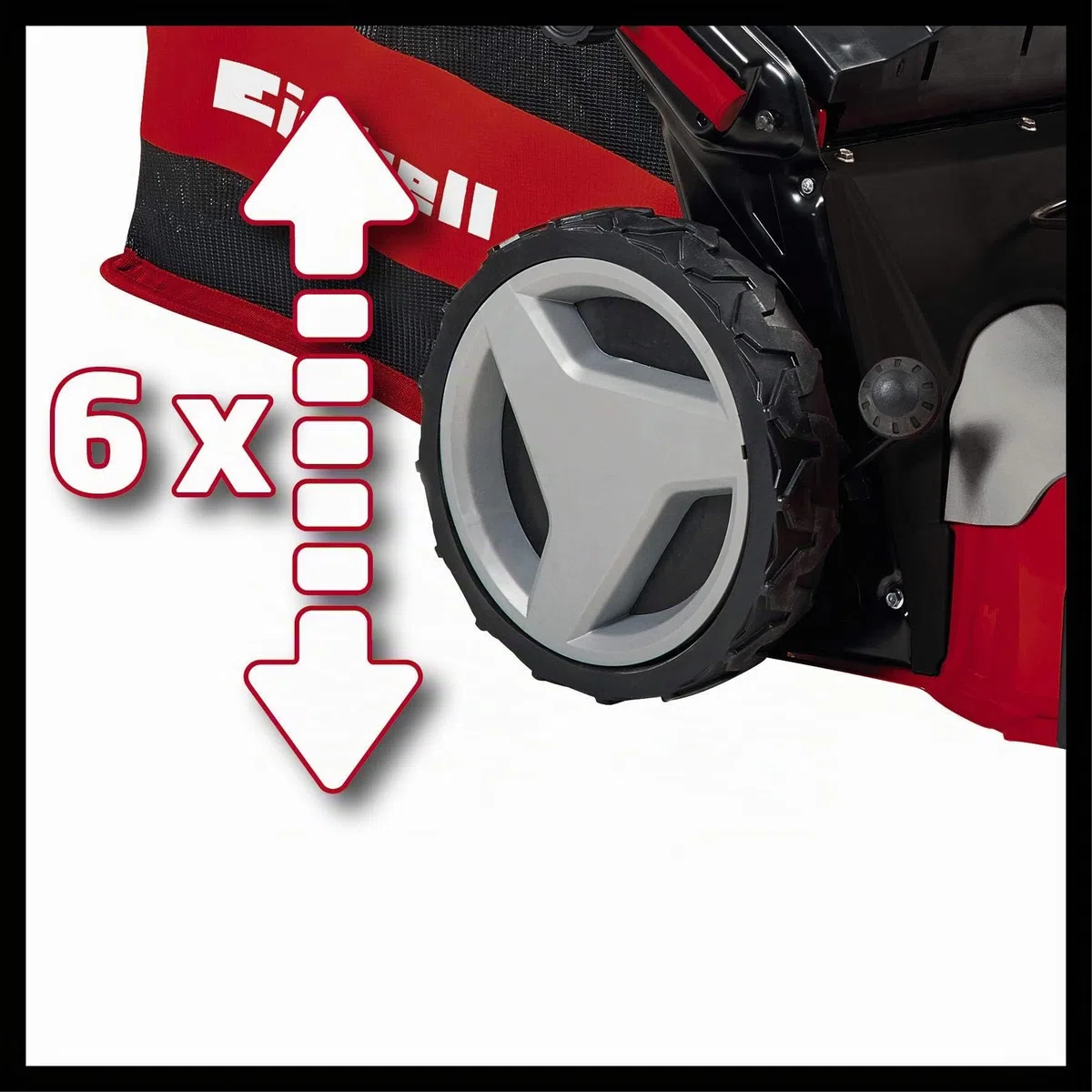 Einhell Benzin-Rasenmäher GC-PM 56/2 S HW (für 2.200 m², Frontbumper, OHV-Motor mit GT-Markengetriebe, Einhell Quick-Start-System, Vortex Technology Deck mit 5-in-1-Funktion)