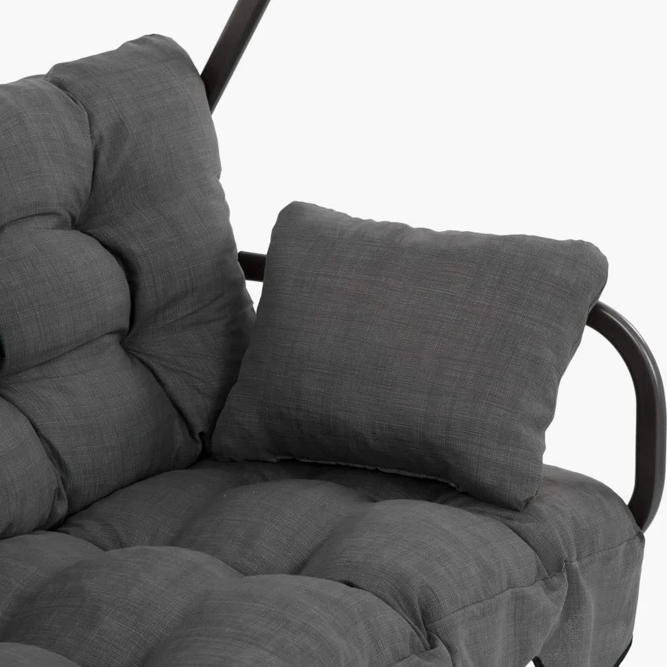 PATIO Hollywoodschaukel Auflage 180x50 cm Minorca Sitzpolster Rückenlehne 2 Seitenkissen Befestigungsschnüre Volant vorne