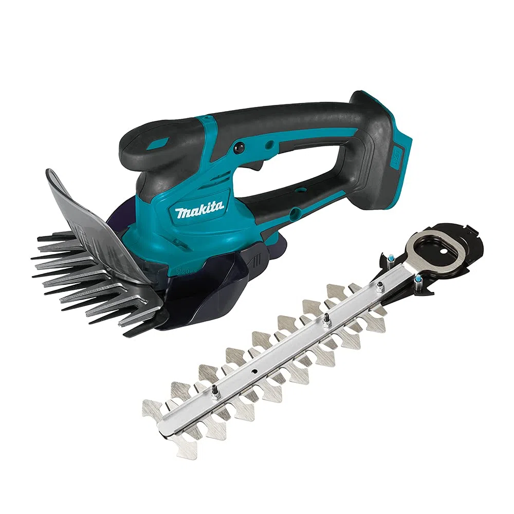 Makita DGA517Z Akku-Winkelschleifer 18 V mit Paddleschalter (ohne Akku, ohne Ladegerät), Bunt & DUM604ZX Akku-Grasschere 18V (ohne Akku, ohne Ladegerät)