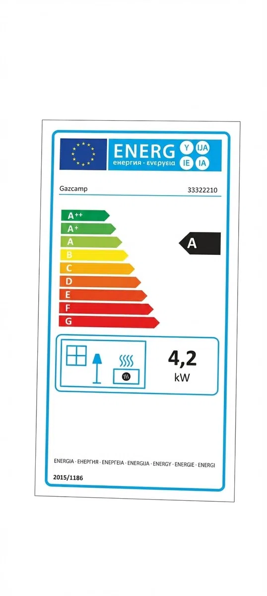 Gazcamp Blueflame Mobile Gasheizung, 4,2 kW, mit ODS Sauerstoffmangelsicherung, Piezozündung, für Propan/Butan/LPG, 2 Heizstufen, 430 x 460 x 743 mm, Schwarz, mit Rollen